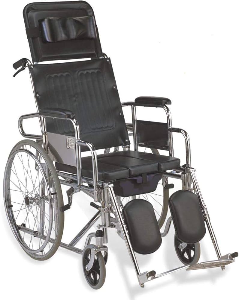 Medemove Reclining Wheelchair with Commode U Cut 1